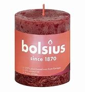 BOLSIUS RUSTIEK STOMPKAARS 80/68 - DELICATE RED ()